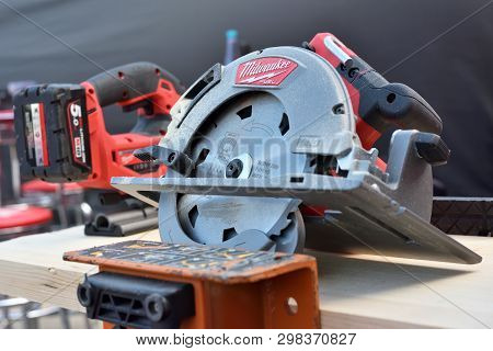 Vilnius, Lithuania - April 25: Milwaukee Power Tools On April 25, 2019 In Vilnius Lithuania. The Mil