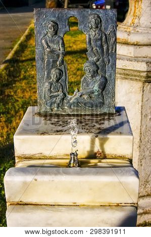 Sukhum, Abkhazia, - 03 January, 2013: Fountain-monument To The Missing People In Sukhum