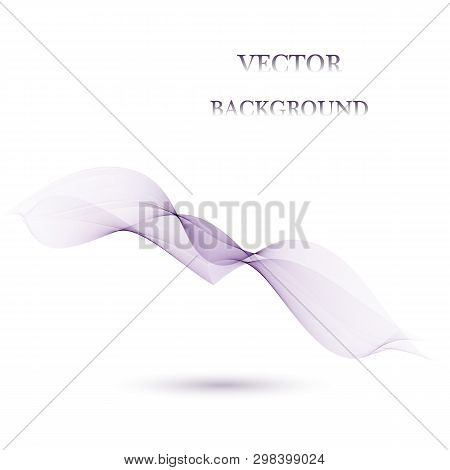 Vector Abstract Color Wavy Lines. Purple Color Smoke Wave. Transparent Wave. Abstract Smooth Wave Ve