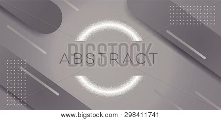 Silver Light Abstract Background Design Template Vector For Landing Page, Technology And Business