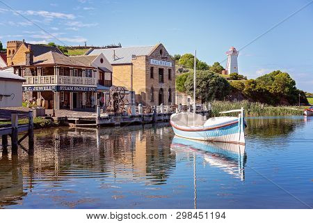Warrnambool, Victoria, Australia - April 16th 2019: Flagstaff Hill Maritime Museum, The Recreated 19