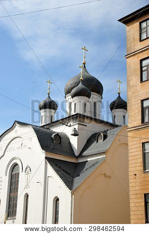 St. Petersburg Russia-august 11, 2018: Church Of The Sign Of The Blessed Virgin