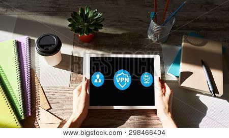 Vpn - Virtual Perivate Network. Internet Conncetion Privacy Concept.