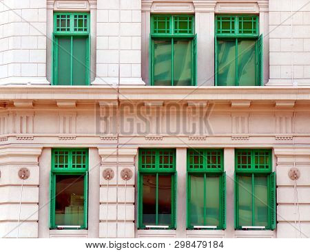 The Colorful Mica Building In Singapore, Formerly Known As The Old Hill Street Police Station, Is Fa
