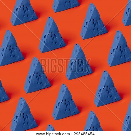 Pieces Of Cheese With Holes