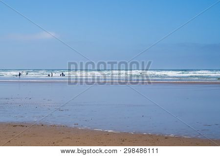Mawgan Porth Beach, North Cornwall, England, Uk