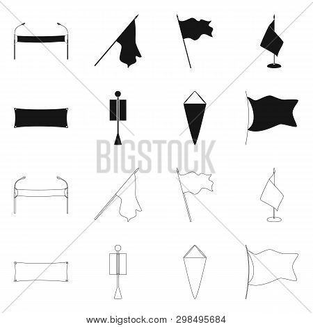Vector Illustration Of Texture And Presentation Icon. Set Of Texture And Media  Vector Icon For Stoc