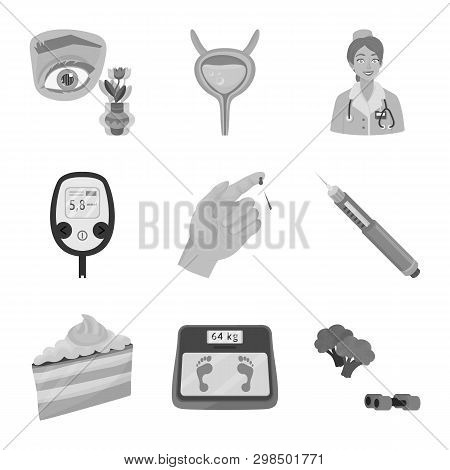 Isolated Object Of Health And Diet Logo. Collection Of Health And Disease Stock Symbol For Web.