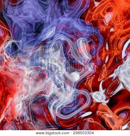 Detailed Rendiring Of Flame Fractal For Art, Illustration And Design