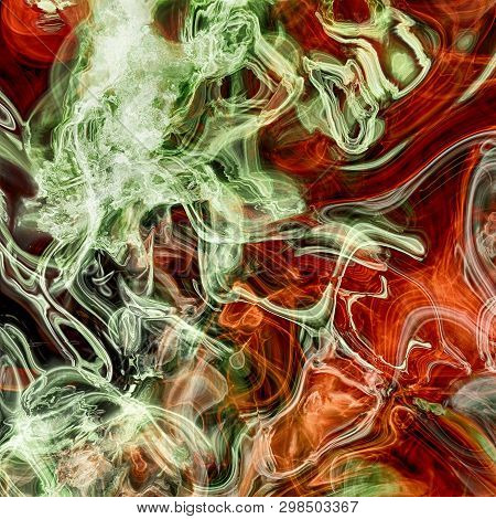 Detailed Rendiring Of Flame Fractal For Art, Illustration And Design