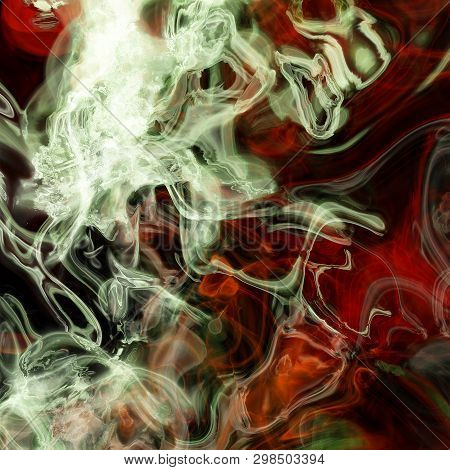 Detailed Rendiring Of Flame Fractal For Art, Illustration And Design