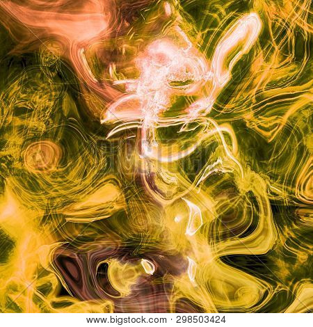 Detailed Rendiring Of Flame Fractal For Art, Illustration And Design