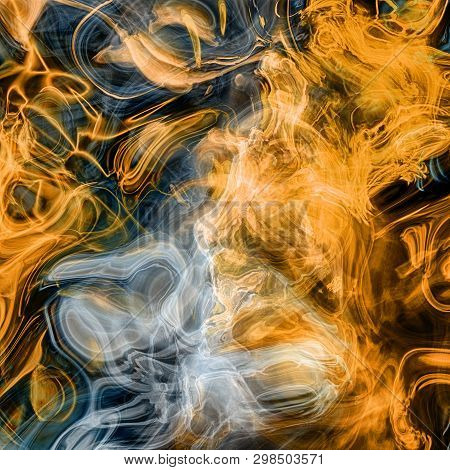 Detailed Rendiring Of Flame Fractal For Art, Illustration And Design