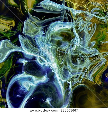 Detailed Rendiring Of Flame Fractal For Art, Illustration And Design