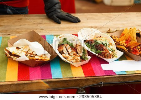 Set Of Mexican Fast Food