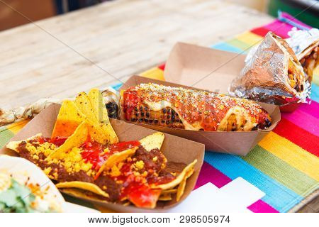 Set Of Mexican Fast Food