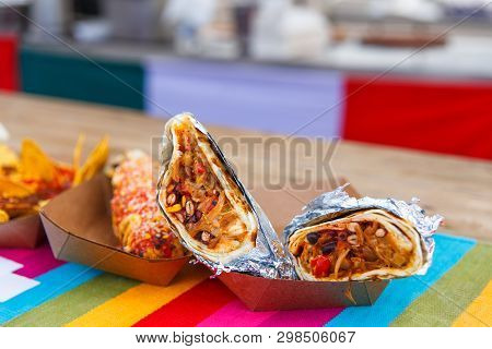 Set Of Mexican Fast Food