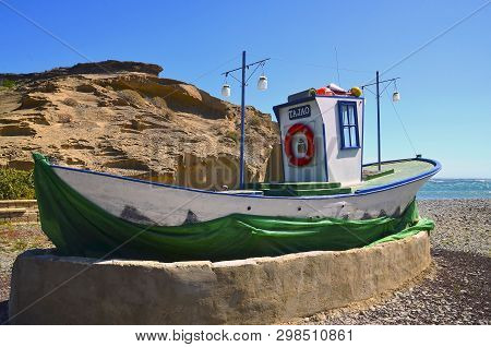 Tenerife,canary Islands,spain - March 15,2019:view Of Tajao Village With Traditional Old Wooden Fish