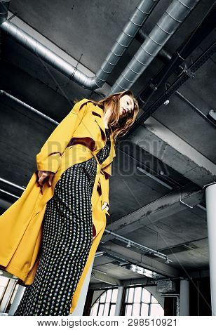 Trendy Model Wearing Patterned Overalls