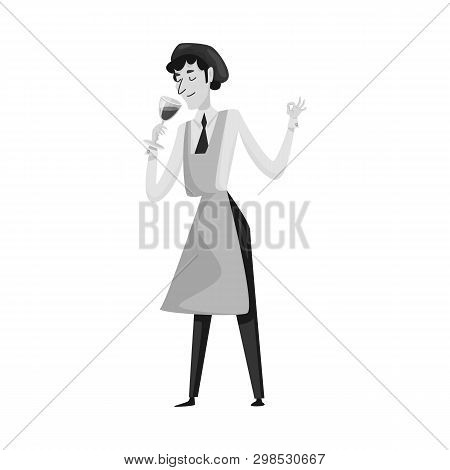 Vector Design Of Wine And Tasting Icon. Set Of Wine And Holding Vector Icon For Stock.