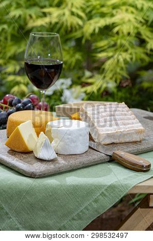 French Cheeses Collection, Yellow Riche De Saveurs, Vieux Pane And Le Peche Des Bons Peres Cheeses S