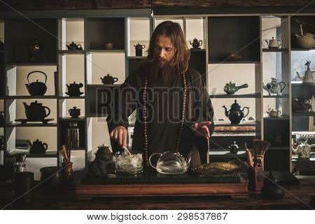Tea ceremony is perfomed by tea master