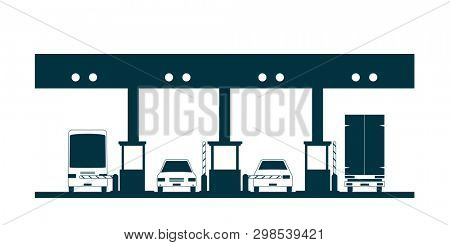 toll plaza icon. Clipart image isolated on white background