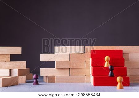 Business Decision Career Path Choice Or Strategy. Concept Of Unequal Career Opportunities. Career Gr