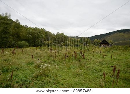 Mountain Village Generalka Altai Territory In Western Siberia. Russia