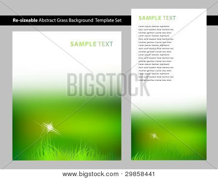 Erba verde astratto Flare sfondo Template Set