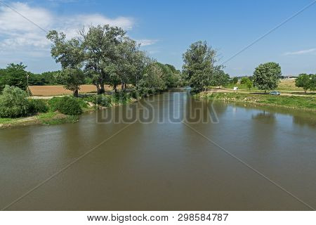 Tunca River Passing Through A  City Of Edirne,  East Thrace, Turkey