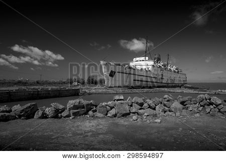 The Tss duke Of Lancaster ship Docked At Mostyn, North Wales, United Kingdom - 30th May 2010