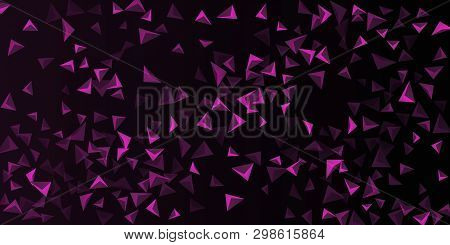 Triangle Background. Abstract Composition Of Triangular Crystals. Creative Geometric Background.  3d