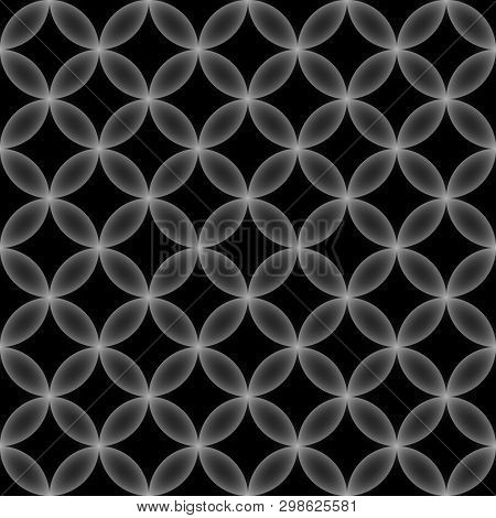 Simple Monochrome Geometric Seamless Pattern. Vector Abstract Background.