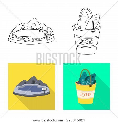 Vector Design Of Nature  And Fun  Symbol. Set Of Nature  And Entertainment Stock Vector Illustration