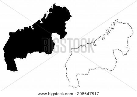 Mahajanga Province (provinces Of Madagascar, Republic Of Madagascar) Map Vector Illustration, Scribb