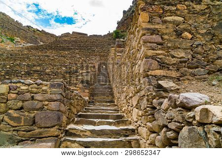 Terraces Of Pumatallis At Ollantaytambo In Cusco Region, Peru