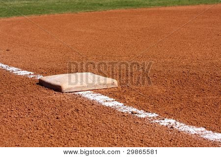 Baseball området på tredje bas