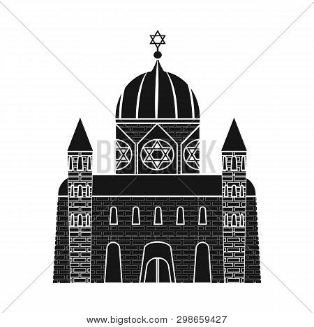 Vector Design Of Synagogue And Jewish Icon. Set Of Synagogue And Old Stock Vector Illustration.