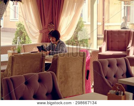 Mogilev, Belarus - April 27, 2019: Interior Of The Cafe Van Gog