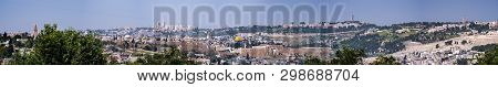 Panorama Of Jerusalem, Israel. Tempel Mount Al-aksa