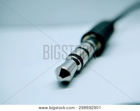 Audio Pin On White Background Ear Phone Pin