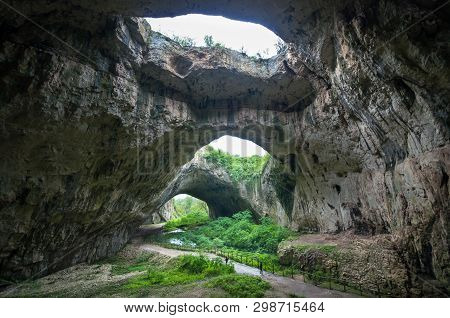 Devetashka Cave, Near Lovech, Bulgaria. Devetashka Is One Of The Largest Karst Cave In Eastern Europ