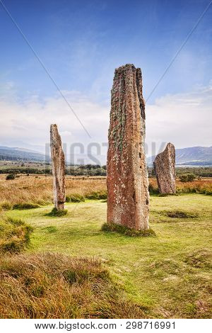 Machrie Moor 2 Stone Circle, A 4000 Year Old Megalithic Monument On The Island Of Arran, North Ayrsh