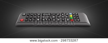 Tv Remote Control Isolated On Black Gradeint Background 3d Render