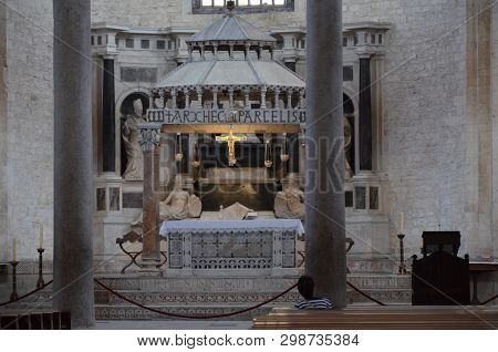 Bari, Italy 10.01.2015: The Basilica Of Saint Nicholas,in Bari
