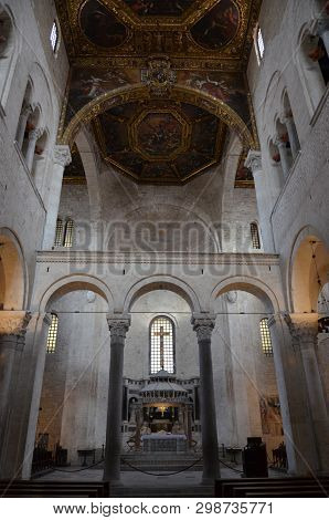 Bari, Italy 10.01.2015: The Basilica Of Saint Nicholas,in Bari