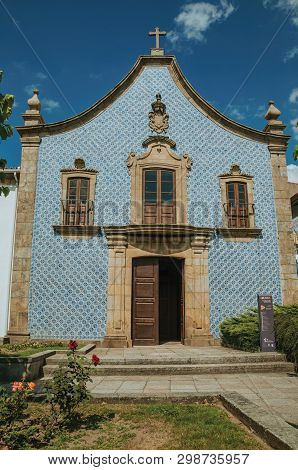 Facade Covered By Ceramic Tiles In A Baroque Church