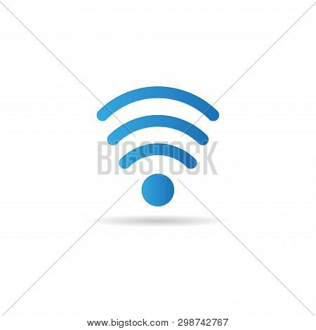 Wi-fi Icon With Shadow On White Background