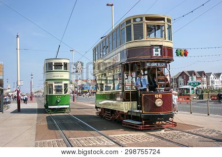 Historic Standard Car Tram No.147 At Blackpool Tramway - Blackpool, Lancashire, United Kingdom - 27t